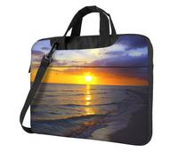 Sunset at Honeymoon Island State Park Print Laptop Bag 15.6 inch, Shockproof Computer Bags with Anti-Static Lining, Convertible Shoulder/Crossbody Carry for Office, School, Travel