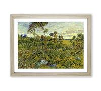 Sunset At Montmajour By Vincent Van Gogh Classic Painting Framed Wall Art Print, Ready to Hang Picture for Living Room Bedroom Home Office Décor, Oak A3 (46 x 34 cm)