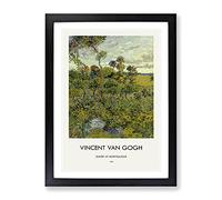 Sunset At Montmajour By Vincent Van Gogh Exhibition Museum Painting Framed Wall Art Print, Ready to Hang Picture for Living Room Bedroom Home Office Décor, Black A2 (64 x 46 cm)