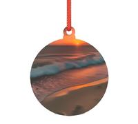 Sunset at The Beach Christmas Married Ornament, Modern Acrylic Alternative to Versatile Christmas Ornaments