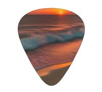 Sunset At The Beach Exceptional Guitar Pick – Single-Side Full-Print, Abs Material Plectrum – Diverse Thickness For Varied Music Experience – Ideal For Guitars And Ukuleles,Guitar Pick,