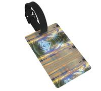 Sunset at The Beach Luggage Tags Suitcases Handbag Tag Labels with Name Id Quickly Identify Travel Essential