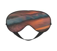 Sunset at The Beach Print Outdoor Travel Stylish Eye Mask Adjustable Sleep Camping Meditation Relaxation