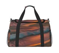Sunset At The Beach Print Travel Hand Travel Bag Weekender Overnight Carry On Tote Foldable Crossbody Bag