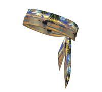 Sunset At The Beach Printing Multifunctional Sports Double-Sided Headscarf Sports Stretchable Casual Lightweight Headband