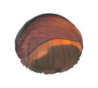 Sunset at The Beach shower caps with a double layer of, hold your hair well whether using them while showering or taking bath.