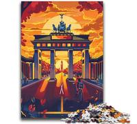 Sunset at The Berlin Gate Jigsaw Puzzles for Adults, Art Interesting Stress Reduction Wishlist with Santa Claus for Age 14 2000pcs (70x100cm)