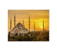 Sunset at the Blue Mosque，Jigsaw Puzzles Puzzles for Adults Kids. 1000 Piece Impossible Challenge Toy Educational Game Home Decoration for Adults& Kids Age 14 Years Up 1000pcs（75x50cm）-P2