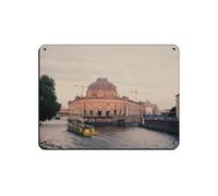 Sunset at The Bode Museum, Berlin Tin Sign Vintage Metal Pub Club Cafe Bar Home Wall Art Decoration Poster Retro 12x16inch(30x40cm)