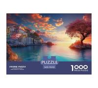 Sunset at The Harbor 1000 Piece Jigsaw Puzzle For Adults Family Challenge Toys Stress Relief Puzzle Exercise The Memory of The Brain for Men, Women, Elders, Seniors 70x50cm/1000pcs