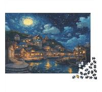 Sunset at The Harbor 1000 Piece Puzzle Games Premium & Durable for Adults Fun Puzzles for Creativity And Mindfulness Challenging Jigsaw Puzzles for Adults And Family for Stress Relief 1000pcs (75x50cm