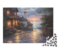 Sunset at The Harbor 1000 Pieces Adult Jigsaw Puzzle Puzzles Brain Burning Adult Game Decoration Picture Child Fun Activity Jigsaw Puzzles Great Gift For All Ages 1000pcs (75x50cm)