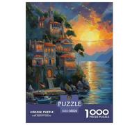 Sunset at The Harbor Jigsaw Puzzles for Adults Challenging Puzzles The Impossible Challenge 1000 Piece Difficult Hard Jigsaw Puzzles for Man And Woman with Letters on Back 38x26cm/1000pcs