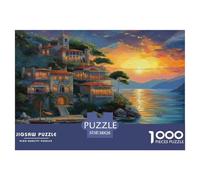 Sunset at The Harbor Jigsaw Puzzles for Adults Gifts 1000 Pieces Fun Challenging Home Decors Brainteasing Harbor Sunset View Jigsaw Puzzle for Women Men Adult 38x26cm/1000pcs