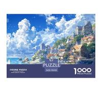 Sunset at The Harbor Jigsaw Puzzles Puzzle for Adults Kids. 1000 Pieces Whimsical Challenge Toy Educational Games Home Decoration for Educational Games Gifts 70x50cm/1000pcs