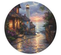 Sunset at The Harbor Jigsaw Puzzles Puzzles for Adults Kids. 1000 Piece Great Gifts Challenge Toy Educational Game Home Decoration for Adults& Kids Age 14 Years Up 1000pcs (67.5x67.5cm)