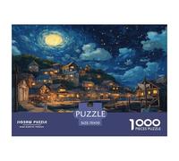 Sunset at The Harbor Jigsaw Puzzles Puzzles for Adults Kids. 1000 Piece Great Gifts Challenge Toy Educational Games Home Decoration for Adults& Kids Age 14 Years Up 70x50cm/1000pcs