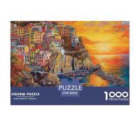 Sunset at The Harbor Puzzles 1000 Pieces for Adults Natural Scenery with Extra Fun Challenges Colourful Creativity Gift Giving 100% Recycled Cardboard 38x26cm/1000pcs