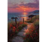 Sunset At The Pier Jigsaw Puzzles for Adults 3000, 3000 Piece Jigsaw Puzzles, Classic Educational Jigsaws, Impossible de Assemble Handmade, Challenging Puzzle, Fun Family Activities FNKL0-694