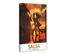 Sunset at The Salsa Dancer's Studio Canvas Poster Bedroom Decor Landscape Office Room Decor Gift 12" L X 18" W
