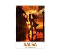 Sunset at The Salsa Dancer's Studio Canvas Poster Bedroom Decor Landscape Office Room Decor Gift 8" L X 12" W