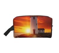 Sunset at The Seaside Printed Makeup Bag Travel Portable Cosmetic Bag Large Capacity Makeup Case Toiletry Handbag Organiser for Women