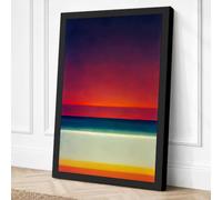 Sunset at the Shore Canvas Wall Art Print 36x24 Inch