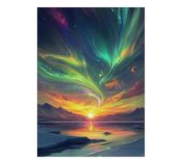 Sunset Aurora Sky 1000pcs Mini Puzzle For Family Challenging