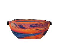 Sunset Beach Adjustable Crossbody Waist Pack for Outdoor Sport and Travel â€“ Large Capacity Sling Bag