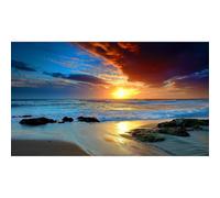 Sunset Beach Aquarium Background Sunrise Ocean Seashore Fish Tank Background Ocean Seascape Terrarium Backgrounds Amazing Sunrise Over Seacoast Sand Ocean Waves Reptile Tank Backgrounds 30x18in