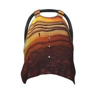 Sunset Beach Baby Car Seat Canopy Cover, Multi Use Breathable Nursing Breastfeeding Covers for Mom Soft Stroller Sun Shade Newborn Shower Gift