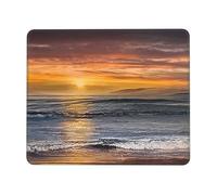 Sunset Beach Enhanced Control Mouse Pad with Lock Stitch Edge Large Thick Non-Slip Desk Mat for Office Task