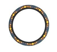 Sunset Beach Hammock Car Steering Wheel Cover - Automotive Accessories for All Kinds of Cars, Hard-Wearing Protective Cover with Non-Slip Lining.