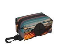 Sunset beach hammock Pet travel waste bag storage bag. Convenient storage, suitable for leash, with zipper, easy to carry when traveling.