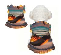 Sunset beach hammock XS Pet Apparel for Small Dogs-Cute Summer Outfit for Puppy, Soft Breathable Pet Clothes for Cat