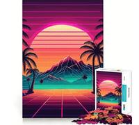 Sunset Beach Landscapes 1000 Piece Jigsaw Puzzle for Teenagers Mind Game Toy Stress Release Neat Cut Artistic Gift 38x26cm