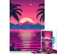 Sunset Beach Landscapes 1000 Piece Jigsaw Puzzles for Adults Jigsaw Logic Toy Indoor Play Precision Cut Cherished Gift 50x75cm