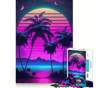 Sunset Beach Landscapes 1000 Piece Jigsaw Puzzles for Teenagers Jigsaw Solid Logic Toy Calm Fun Precision Cut Santa Wish Item 38x26cm