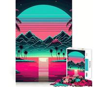 Sunset Beach Landscapes Hard Jigsaw Puzzle for Adults 1000 Pieces Logic Toy Family Bond Precision Cut Warm Surprise 38x52cm