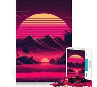 Sunset Beach Landscapes Jigsaw Puzzle for Teenagers 1000 Pieces Brain Skill Home Activity Exact Edge Festive Gift 38x26cm