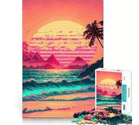 Sunset Beach Landscapes Jigsaw Puzzles 1000 Pieces for Teenagers Smart Toy Home Pastime Accurate Cut Thoughtful Gift 50x75cm