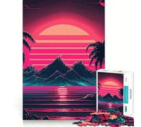 Sunset Beach Landscapes Jigsaw Puzzles for Adults1000 Piece Sharp Logic Toy Together Fun Tight Cut Memorable Gift 50x75cm