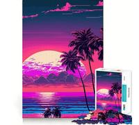 Sunset Beach Landscapes Jigsaw Puzzles for Teenagers 1000 Piece Smart Toy Leisure Time Accurate Cut Seasonal Gift 38x52cm