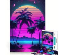 Sunset Beach Landscapes Jigsaw Puzzles for Teenagers 1000 Pieces Mind Puzzle Peaceful Fun Art Assembly Lovely Gift 38x52cm