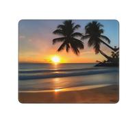 Sunset Beach Mouse Pad, Square Cute Mousepad, Anti-Slip Rubber Backing, for Gaming/Computer/Office Supplies10x12in