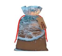 Sunset Beach Print Drawstring Pouch For Gifts,Reusable Adorable Gift Bags,Perfect For Jewelry And More