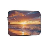 Sunset beach Print Laptop Sleeve 13 inch, Ultra-Thin Computer Bag Notebook Computer Tablet Laptop Bag for Office Daily Commute