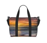 Sunset Beach Printed Travel Duffel Bag for Women Men - Weekend Overnight Bags with Adjustable Shoulder Strap and Handle