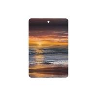 Sunset Beach Printing 10 Pcs Car Air Freshener Fragrant Sheets,Car Hanging Accessories With Strings For Decor