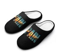 Sunset Beach Scenery in Spain Cotton Men's Slip-on Slippers 9-10（42-43）